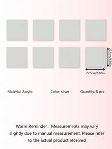 1 Set Modern Minimalist Acrylic Wall Stickers, Multiple Sizes Available, Self-Adhesive, Easy Installation. Please Confirm The Mirror Wall Sticker Size Meets Your Requirements Before Placing The Order - Multicolor - View 11