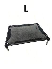 1 Set High-Platform Pet Bed, Waterproof And Breathable Pet Cot, S/M/L 3 Sizes, Durable Rust-Proof Aluminum Frame + Breathable Polyester Fabric, Minimalist Black, Rectangular Hollow Mesh Design, Removable And Assembleable, Heat Dissipation - Black - View 12