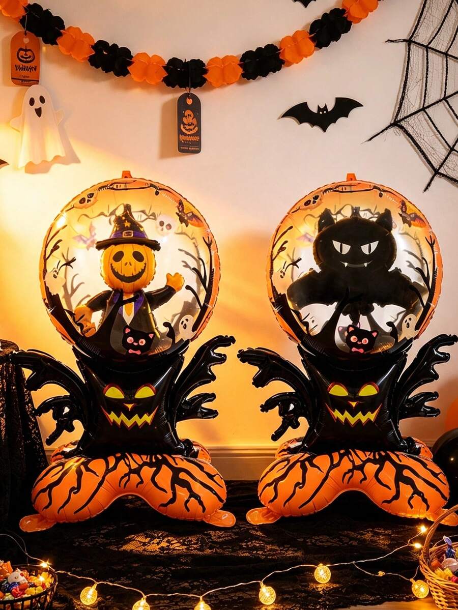 Halloween Skeleton Witch Balloon, Suitable For Use In Creating Halloween-Themed Party Scenes For Courtyards, Gardens, And Outdoor Lawns. - Halloween dead branches - View 1