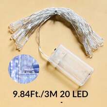 1pc 1.5/3/6m Home Decor Led Fairy String Lights,Battery Powered, Indoor Room Wall Decor Led Lights String, Outdoor Garden Tree Decor Light,Bedroom Decorations ,Wedding Birthday Party Festival Decor String Light,Camping Tent Decorations Light - Multicolor - View 28