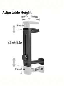 1 cái giá đỡ tai nghe 2 trong 1 kẹp xoay điều chỉnh được độ cao, chịu lực tốt, có khe quản lý dây cáp, đế chống trượt, tiết kiệm diện tích bàn làm việc, phù hợp với hầu hết các loại tai nghe cho chơi game, tại nhà, văn phòng, studio, streamer, gamer, trạm làm việc - màu đen - Xem 2