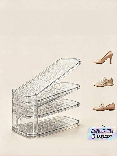 Adjustable Double Layer Shoe Rack Organizer – Space Saving 2-Tier Shoe Stacker For Sneakers, Heels, Boots, Closet, Entryway