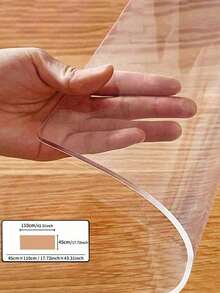 PVC Clear Table Protector - 0.8mm Thick, Premium High-Quality Transparent Plastic Desk Mat For Excellent Surface Protection.Waterproof And Heat Resistant, Easy To Clean . Ideal For Rectangular Nightstands, Office Desks, And Sofa Side Tables - Transparent - View 23