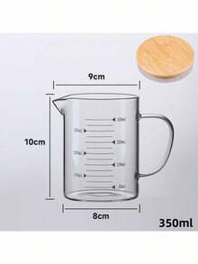 High Borosilicate Glass Measuring Cup With Non-Slip Handle And V-Shaped Spout - Heat Resistant, Microwave, Shatter-Resistant - Clear Glass With Milliliter Markings - Suitable For Baking, Cooking, Laboratory, Serving - Single Pack (Available In - Multicolor - View 9