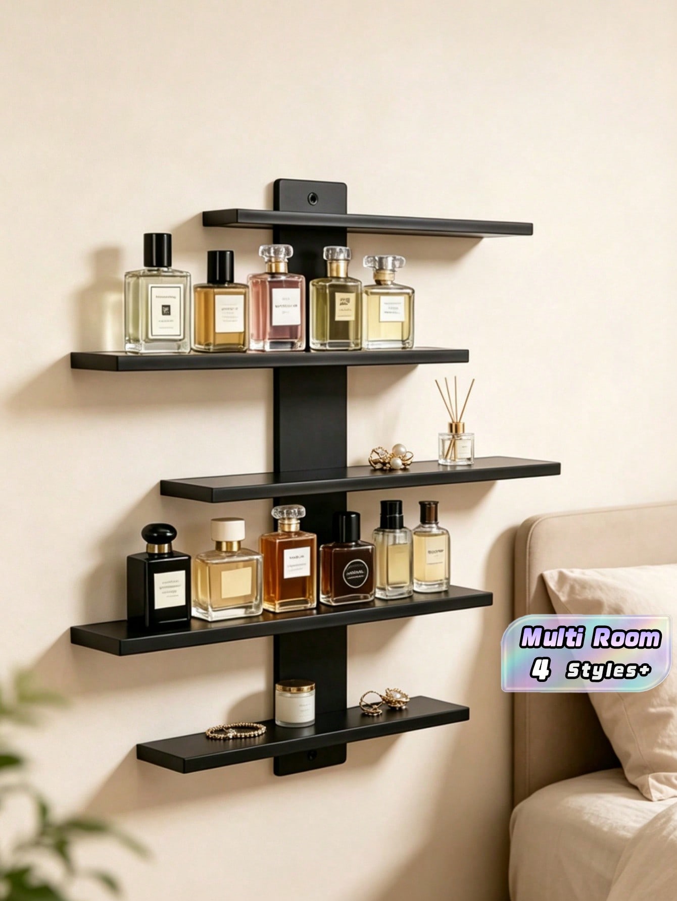 5-Tier Multifunctional Wall-Mounted Display Rack