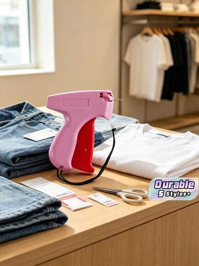 Mini Tag Gun For Clothing, Upgraded Anti-Jam Fine Needle Tagging Tool, Sturdy Plastic Body, Smooth Operation Quick Fabric Fastening Kit For Garment Labels, Suitable For Home DIY, Boutique, Store Arrangement & Holiday Merchandise Labeling Supplies