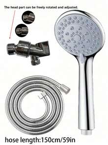 3 Packs High Pressure Handheld Shower Head Set, 5 Spray Modes Multifunctional Bathroom Shower With 59 Inch Hose & Easy Install Wall Bracket, Wall Mount Shower For Bathroom Outdoor RV, Ideal For Bathroom Renovation & Holiday Gifts - Multicolor - View 10