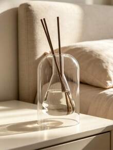 Minimalist Double‑Layer Glass Reed Diffuser Bottle, Flameless Empty Aromatherapy Vase, Refillable Clear Essential Oil Bottle, Home Desktop Decor, Ideal For Housewarming, New‑Home, Wedding & Holiday Gifts, Bottle Only, Reeds Not Included - transparent - View 13