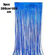 Muroi Mono 3 Stücke 2M Metallfolien-Fransen-Vorhang, glänzender Lametta-Tür-Streamer-Hintergrund, Fotobox-Requisite, Halloween-Party-Dekoration, geeignet für Geburtstag, Hochzeit, Verlobung, Valentinstag, Neujahr Wanddekoration - Mehrfarbig 2 - Übersicht 15
