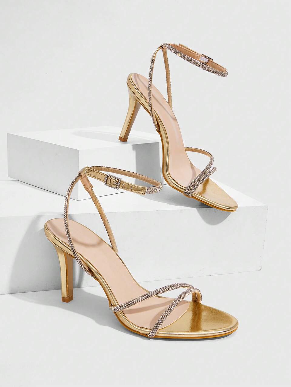 CUCCOO SZL Women Shoes Spring Summer Rhinestones Splicing, Stilettos Banquet Party Dating Commuting Shopping Wedding Festival Gifts