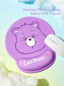 SHEIN X Care Bears Cartoon Pattern Computer Desktop Mouse Pad With Wrist Rest - Round - View 1