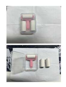 1組便利迷你滾輪除毛套組，1個手柄配3捲替換滾輪，強黏性寵物毛髮清除器，適用於衣物、地毯、汽車座椅、床上用品、居家表面清潔，適合節日聚會與節慶準備，便攜式寵物飼主日常清潔配件 - 多色 - 查看 6