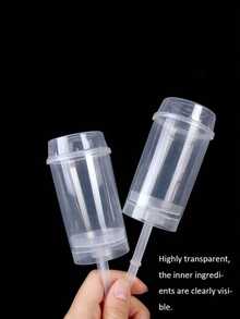 10pcs/20pcs Plastic Cake Push Pop Containers With Lids, Reusable Round Shape Push Up Cake Shooter Clear Cake Holders For Ice Cream Baking Molding - Clear - View 2