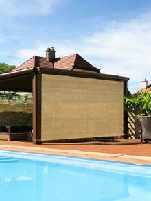 Ultraviolet Protection Outdoor Sunshade Cover, Suitable For Patios, Gazebos, Gardens, Backyards, Balconies, Decks, Swimming Pools And Courtyards. Durable And Breathable Privacy Sunshade Curtain, With Reinforced Edges, Easy To Install - multicolor - View 10