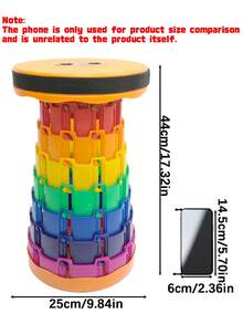 1pc Upgraded Foldable Stool, Lightweight And Sturdy With 400 Lbs Bearing Capacity. Compact Extendable Portable Bench Ideal For Camping, Fishing, Hiking, BBQ And Other Outdoor Activities For Adults. - color - View 3
