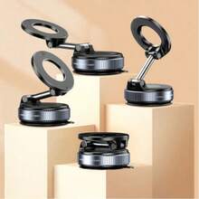 1pc 360° Rotating Mechanical Vacuum Suction Cup Car Phone Holder, Magnetic Phone Stand, Compatible With Iphone, Android Phones, Navigation, Birthday Gift, Family & Friends, Car Accessories - multicolor - View 6