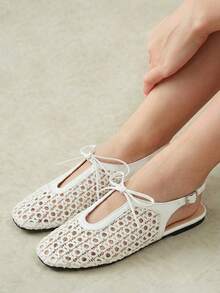 Styleloop Ladies, Buckles, Flat Shoes, Vacation Atmosphere, Summer Wear, Travel Essentials, Y2K, Cool Girl Night Out Wear Fall Shoes - White - View 8
