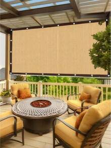 Ultraviolet Protection Outdoor Sunshade Cover, Suitable For Patios, Gazebos, Gardens, Backyards, Balconies, Decks, Swimming Pools And Courtyards. Durable And Breathable Privacy Sunshade Curtain, With Reinforced Edges, Easy To Install - multicolor - View 8