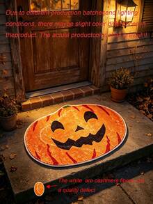 Halloween Imitation Cashmere Doormat, Wear-Resistant Entryway Floor Mat, Easy Care Decorative Rug For Living Room - d - View 4
