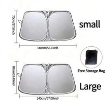 Portable Car Sunshade, Upgraded Thickened Uv Protection. One-Piece Windshield Sunshade, Easy Installation, Foldable Storage. Efficient Heat Insulation And Uv Protection, Effectively Blocks Strong Light And Ultraviolet Rays. - A - View 12