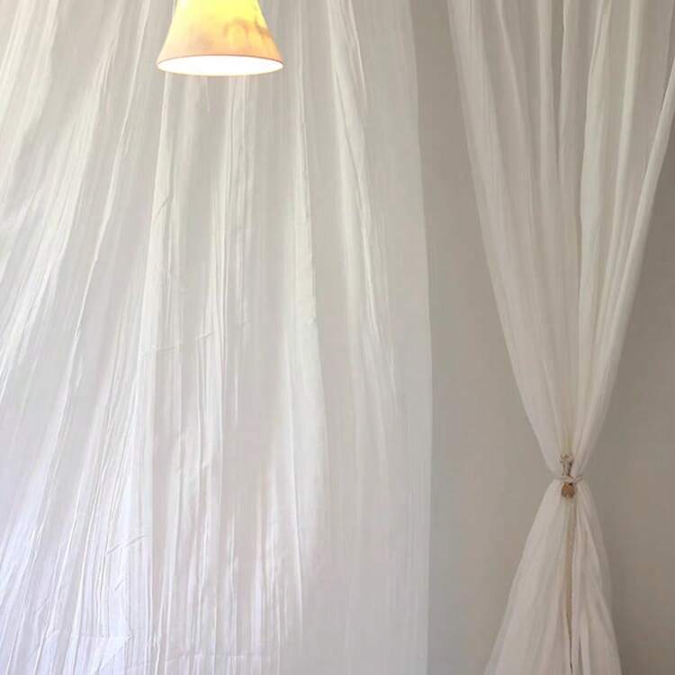 Cirelle 1 Panel Linen-Look Sheer Curtain For Living Room - Linen Textured Semi Sheer Window Curtains Light Filtering Drapery Panel For Bedroom, Patio, Sliding Glass Door, Home Decor - Multicolor - View 14