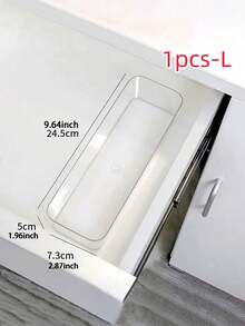 1/4/5/7/8/9pcs Minimalist Drawer Organizer Box For Small Items, Cosmetics, Makeup Tools Storage Box, Drawer Storage - Clear - View 11