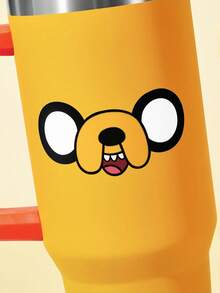 ADVENTURE TIME X SHEIN 1個 40盎司附手柄保溫杯，真空隔熱水瓶，不鏽鋼旅行馬克杯，車用杯 - 黃色 - 查看 6