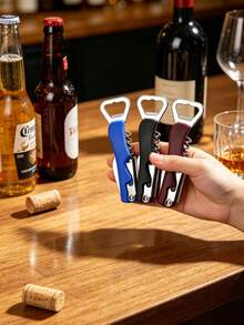 1/3/6pcs Stainless Steel Multifunctional Bottle Opener: For Wine, Beer And Bottle Caps - Great For Restaurants, Hotels And Bars - Multicolor - View 6