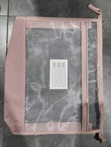 1PC A4 Transparent Mesh 2 Layer Zipper Organizer Bag Large Capacity For School Test Papers Books Homework For Primary Middle High Students - Multicolor - View 12
