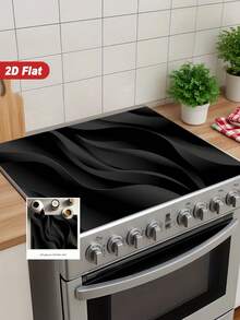Non-Slip Heat Resistant Oven Mat With 2D Print, Scratch Proof Washable Rubber Pad For Glass Oven Toaster, Washer Dryer Cover, Home Decor Accessory - Multicolor - View 4