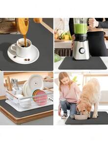 Non-Slip Heat Resistant Oven Mat With 2D Print, Scratch Proof Washable Rubber Pad For Glass Oven Toaster, Washer Dryer Cover, Home Decor Accessory - Multicolor - View 10