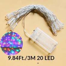 1pc 1.5/3/6m Home Decor Led Fairy String Lights,Battery Powered, Indoor Room Wall Decor Led Lights String, Outdoor Garden Tree Decor Light,Bedroom Decorations ,Wedding Birthday Party Festival Decor String Light,Camping Tent Decorations Light - Multicolor - View 21