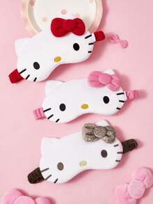 HELLO KITTY AND FRIENDS | SHEIN 印花睡眠遮光眼罩，可有效遮光，柔軟布料 - 紅色 - 查看 9