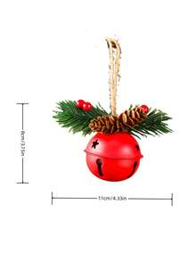 1 Buah Hiasan Lonceng Natal Bulat dengan Pita, Dekorasi Gantung untuk Pohon Natal Meriah, Hadiah Liburan, Pesta, Aksen Rumah, Berkualitas Tinggi, Sedang Tren Saat Ini - warna-warni - View 6
