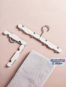 2PCS Compact Durable Plastic Foldable Anti Slip Multi Clip Hanger For T Shirts Underwear Socks Travel Business Trip Home Office Portable Space Saving Must Have - View 1
