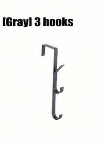 Over-The-Door Hooks, Multi-Functional Space-Saving Vertical Storage Hooks, No-Drill Door Hanging Storage Rack, Suitable For Bathroom, Bedroom, Entryway, Sturdy Door Back Clothing Rack, Towel Rack, Home Bathroom Accessories, Home Decor Storage - Vertical Hook - View 13