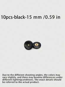 1 Pack 10 Pieces Simple Two‑Color Round Resin Metal Buttons Classic Decorative Fasteners For Coat Sweater Suit Tweed Outerwear Diy Sewing Accessories - 10pcs - View 15