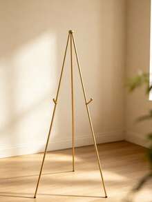 1 63-Inch Wedding Sign Display Stand, Foldable Floor-To-Ceiling Display Stand, Black Tripod, Suitable For Wedding Signs, Posters, Welcome Signs, Etc., Large Floor-To-Ceiling Adjustable Metal Painting Tripod, Black Base, Easter Gifts, Suitable For Wedding Banners And Poster Display, Desktop Metal Tripod - Multicolor - View 2