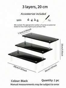 1 Kệ đựng mỹ phẩm acrylic nhiều tầng màu đen, dung tích lớn, giá trưng bày lưu trữ nước hoa và đồ trang điểm cho sản phẩm chăm sóc da & làm đẹp, trang trí bàn để phòng ngủ phòng tắm phòng khách, giá đỡ phụ kiện bàn trang điểm di động tại nhà - Nhiều màu - Xem 15