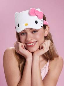 HELLO KITTY AND FRIENDS | SHEIN 印花睡眠遮光眼罩，可有效遮光，柔軟布料 - 粉色 - 查看 3
