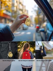 1PC Fabric Water Drop Golf Print Keychain Organizer Protective Case Portable Pendant Backpack Decoration Sports Gift Lightweight Durable Scratchproof Shockproof Car Home Outdoor - Multicolor - View 3