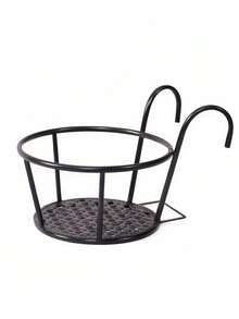 3 PCS Sturdy Durable Rustproof Space Saving Decorative Hanging Plant Pot Holders With Hooks For Fence Railing Balcony Patio Outdoor Garden Wall Mounted Succulent Greenery Plant Display Holder - multicolor - View 5