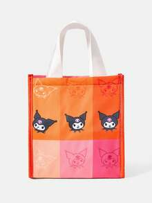 HELLO KITTY AND FRIENDS | SHEIN 條紋動漫圖案便當袋，可愛卡通印花保溫餐袋，輕量設計 - 卡通-7 - 查看 3