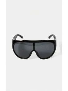 Noxbound Functional Wind Dark One-Piece Sunglasses, Cool Big-Frame Anti-Ultraviolet Versatile Models, All-Inclusive Black-Frame Sunglasses For Spice Girls - Black and brown. - View 14