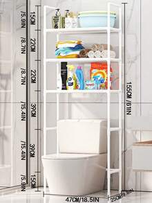 1Pc Punch‑Free Floor Standing Storage Rack Multifunctional Organizer For Balcony Washing Machine Bathroom Restroom - View 10