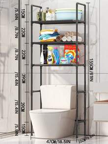 1Pc Punch‑Free Floor Standing Storage Rack Multifunctional Organizer For Balcony Washing Machine Bathroom Restroom - View 5