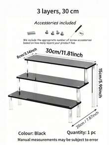 1 Kệ đựng mỹ phẩm acrylic nhiều tầng màu đen, dung tích lớn, giá trưng bày lưu trữ nước hoa và đồ trang điểm cho sản phẩm chăm sóc da & làm đẹp, trang trí bàn để phòng ngủ phòng tắm phòng khách, giá đỡ phụ kiện bàn trang điểm di động tại nhà - Nhiều màu - Xem 13