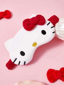 HELLO KITTY AND FRIENDS | SHEIN 印花睡眠遮光眼罩，可有效遮光，柔軟布料 - 紅色 - 查看 7