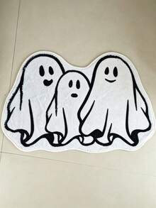 Halloween Imitation Cashmere Doormat, Wear-Resistant Entryway Floor Mat, Easy Care Decorative Rug For Living Room - e - View 9