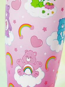 SHEIN X Care Bears Gelas Laser Cool Berdasar Datar 24 Oz/700 Ml, - Berwarna merah muda - View 5